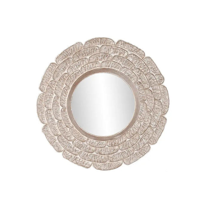 Wall mirror DKD Home Decor White Natural Indian Man Stripped 90 x 1,5 x 90 cm (90 Pieces) - Декорация и