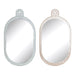 Wall mirror DKD Home Decor White Pink 22 x 1,5 x 40 cm (2 Units) - Декорация и Осветление<<<Дом