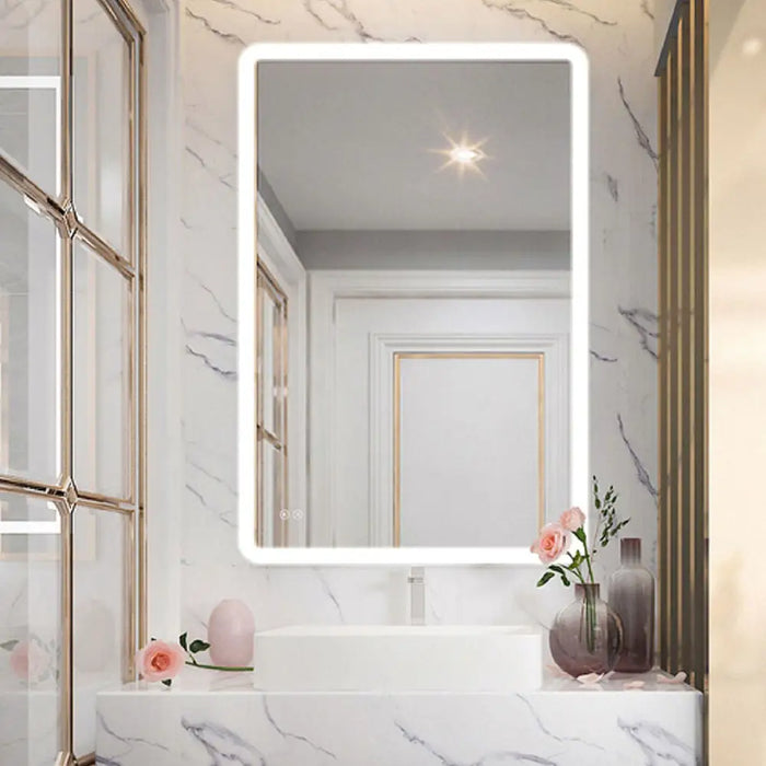 Wall mirror EDM 32435 20 W 80 x 60 cm Rectangular LED Light - Баня<<<Дом Градина<<<BigBuy&&&Аксесоари и