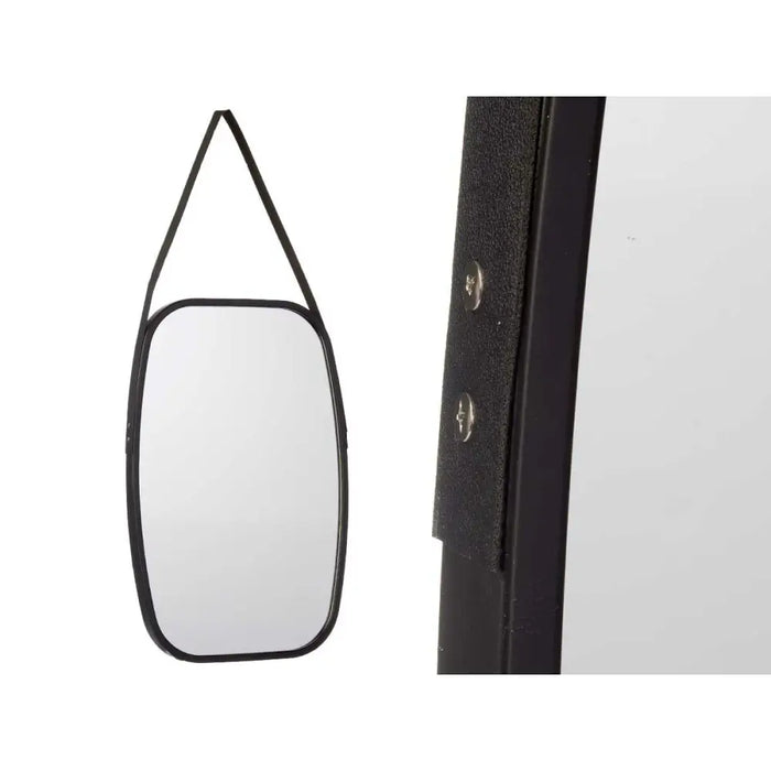 Wall mirror Gift Decor Black 43 x 65 x 3 cm Rectangular (4 Units) - Декорация и Осветление<<<Дом