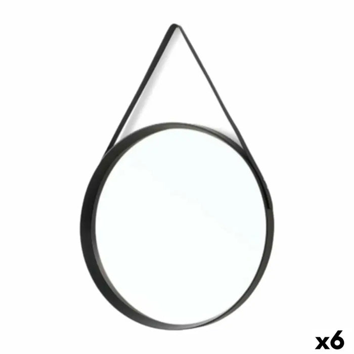 Wall mirror Gift Decor Black 51 x 4,5 x 76 cm (6 Units) - Декорация и Осветление<<<Дом