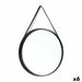 Wall mirror Gift Decor Black 51 x 4,5 x 76 cm (6 Units) - Декорация и Осветление<<<Дом