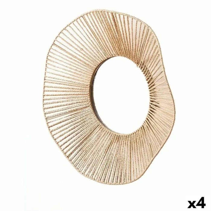 Wall mirror Gift Decor Natural Waves 52 x 9 x 51 cm (4 Units) - Декорация и Осветление<<<Дом