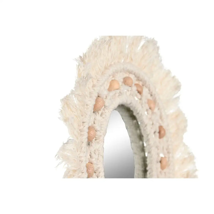Wall mirror Home ESPRIT White Boho 20 x 1 x 20 cm (3 Pieces) - Декорация и Осветление<<<Дом