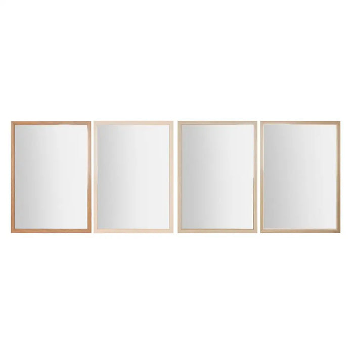 Wall mirror Home ESPRIT White Brown Beige Grey 66 x 2 x 92 cm (4 Units) - Декорация и Осветление<<<Дом