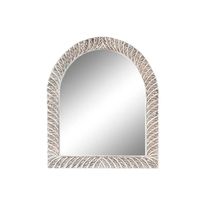 Wall mirror Home ESPRIT White Brown Stripped Engraving 75 x 4 x 90 cm - Декорация и Осветление<<<Дом