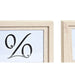 Wall photo frame DKD Home Decor Urban Crystal Natural Multicolour MDF Wood (40 x 1,5 x 50 cm) - Декорация и