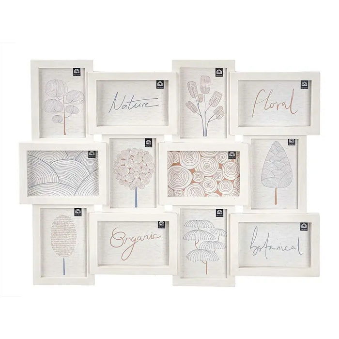 Wall photo frame Gift Decor White polypropylene (4 Units) - Декорация и Осветление<<<Дом Градина<<<BigBuy&&&Рамки за
