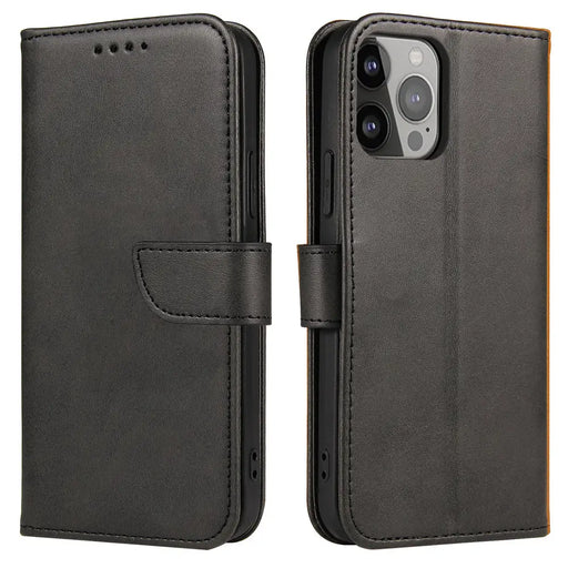 Wallet Case with Stand for iPhone 15 Pro Magnet Case - Black - Cell phone cases and covers<<<HurtelXML
