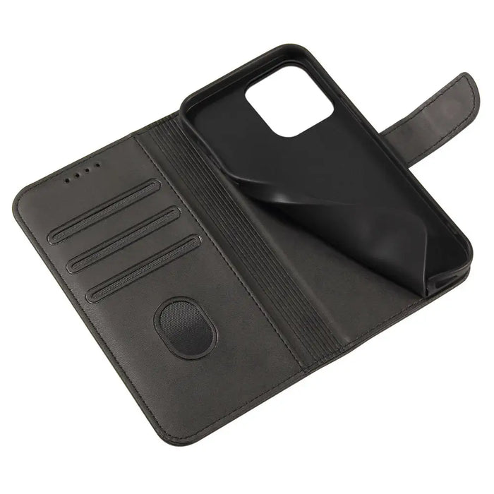 Wallet Case with Stand for iPhone 15 Pro Magnet Case - Black - Cell phone cases and covers<<<HurtelXML