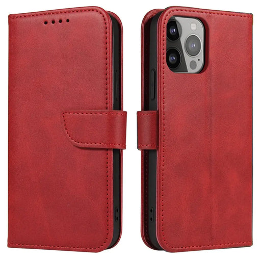 Wallet Case with Stand for iPhone 15 Pro Magnet Case - Red - Cell phone cases and covers<<<HurtelXML