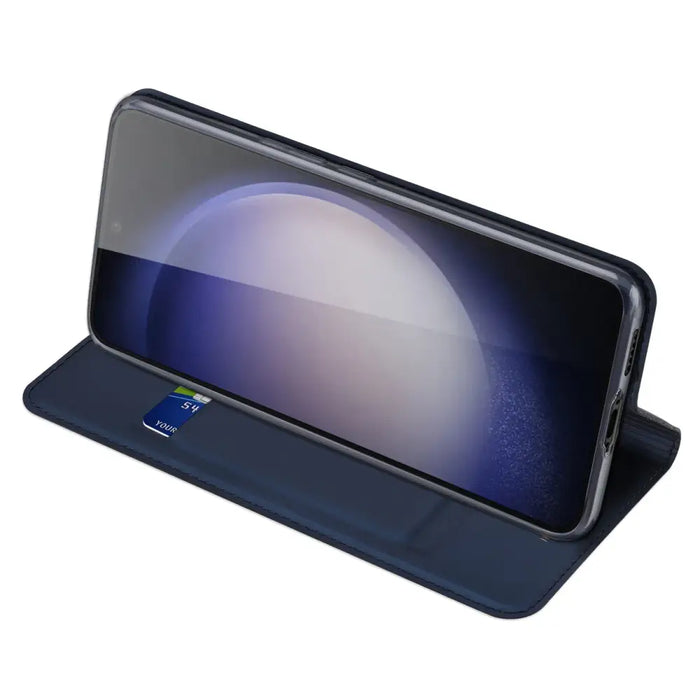 Wallet case with stand for Samsung Galaxy S23 FE Dux Ducis Skin Pro - blue - Cell phone cases and covers<<<HurtelXML