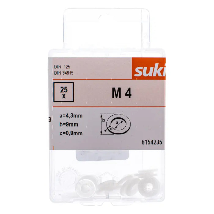 WASHER M4 4.3X09X0.8MM SUKI - Болтове и гайки<<<Винтове и болтови съединения<<<Инструменти и железария<<<Praktiker