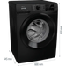 Washing machine GORENJE WPNEI84A1SW/B 8 kg ConnectLife 1400 rpm. Black - Перални с предно зареждане<<<Перални<<<Едра