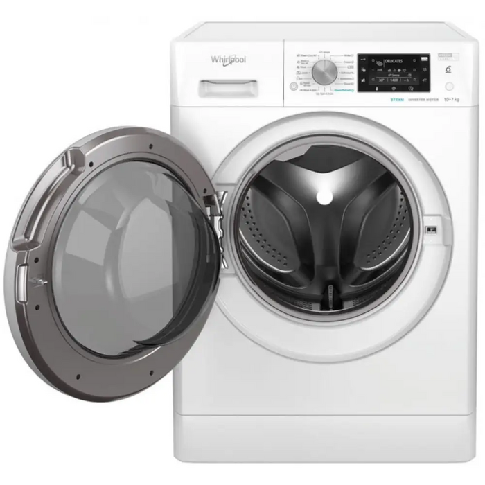 Washing machine with dryer Whirlpool FFWDD 1076258 SV EE 1600 rpm 10.00 kg 7 kg E White - Перални със сушилни<<<Перални