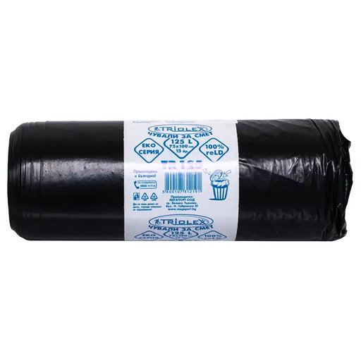 WASTE BAGS ROLL 125L 75 CM X 100 CM 15 PCS MEGAPORT - Кошове и торби за отпадъци<<<Домашни потреби<<<Кухня<<<Praktiker