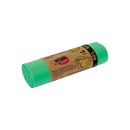 WASTE BAGS WITH TIE 60 L 10PCS YORK ECO NATURAL - Кошове и торби за отпадъци<<<Домашни потреби<<<Кухня<<<Praktiker