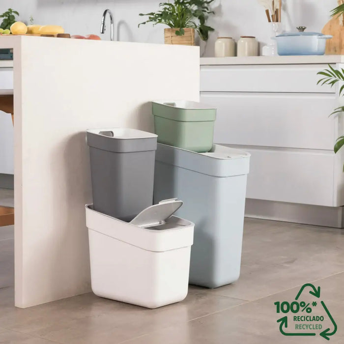 Waste bin Curver Grey Plastic 20 L (6 Units) - Почистване Прахосмукачки И Гладене<<<Дом Градина<<<BigBuy&&&Други