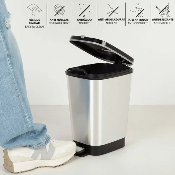 Waste bin Curver Grey Plastic 6 L (5 Units) - Почистване Прахосмукачки И Гладене<<<Дом Градина<<<BigBuy&&&Други