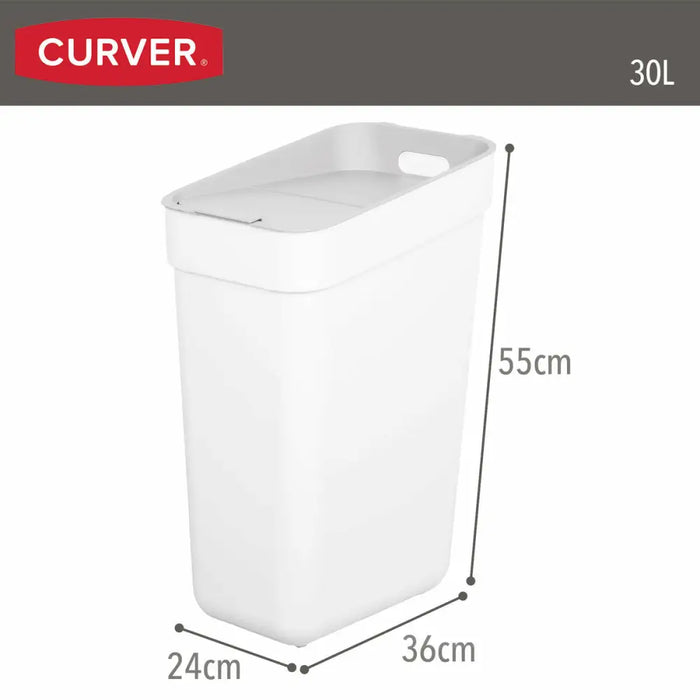 Waste bin Curver White Plastic 30 L (6 Units) - Почистване Прахосмукачки И Гладене<<<Дом Градина<<<BigBuy&&&Други
