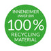 Waste bin Hailo Compact-Box Steel 15 L Black Grey Integrable - Почистване Прахосмукачки И Гладене<<<Дом