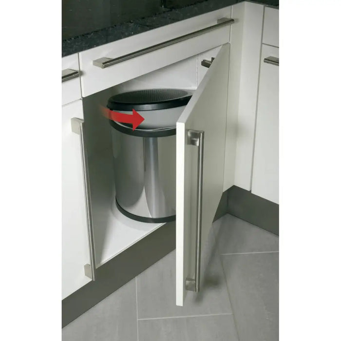 Waste bin Hailo Compact-Box Steel 15 L Black Grey Integrable - Почистване Прахосмукачки И Гладене<<<Дом