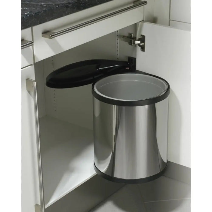 Waste bin Hailo Compact-Box Steel 15 L Black Grey Integrable - Почистване Прахосмукачки И Гладене<<<Дом