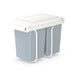 Waste bin Hailo Multi-Box duo L White Grey Cream Steel Plastic 2 drawers 14 L Integrable (2 Units) - Почистване