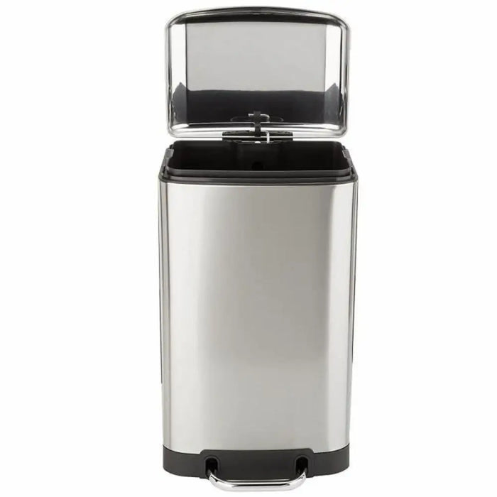 Waste bin Kitchen Move Stainless steel 30 L Grey - Почистване Прахосмукачки И Гладене<<<Дом Градина<<<BigBuy&&&Други