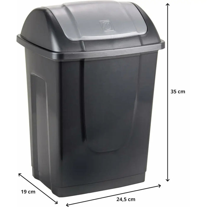 Waste bin Mondex Recycled plastic 10 L Anthracite - Почистване Прахосмукачки И Гладене<<<Дом Градина<<<BigBuy&&&Други