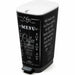 Waste bin with pedal KIS CHIC Coffee Motif Black 50 L - Почистване Прахосмукачки И Гладене<<<Дом