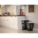 Waste bin with pedal KIS CHIC Coffee Motif Black 50 L - Почистване Прахосмукачки И Гладене<<<Дом