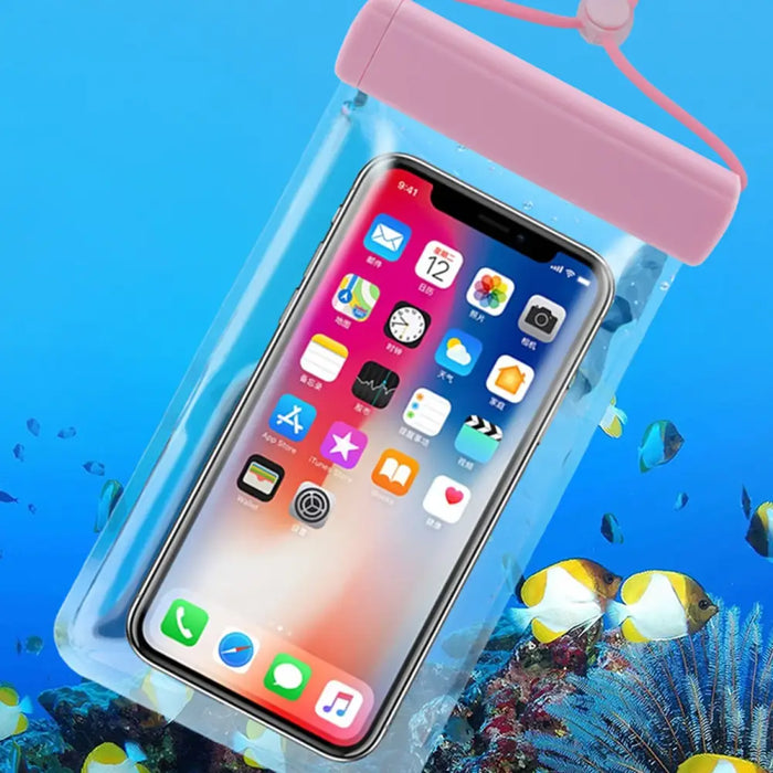 Waterproof case for phones up to 6.7’’ for the pool beach kayak seaside - black - Cell phone cases