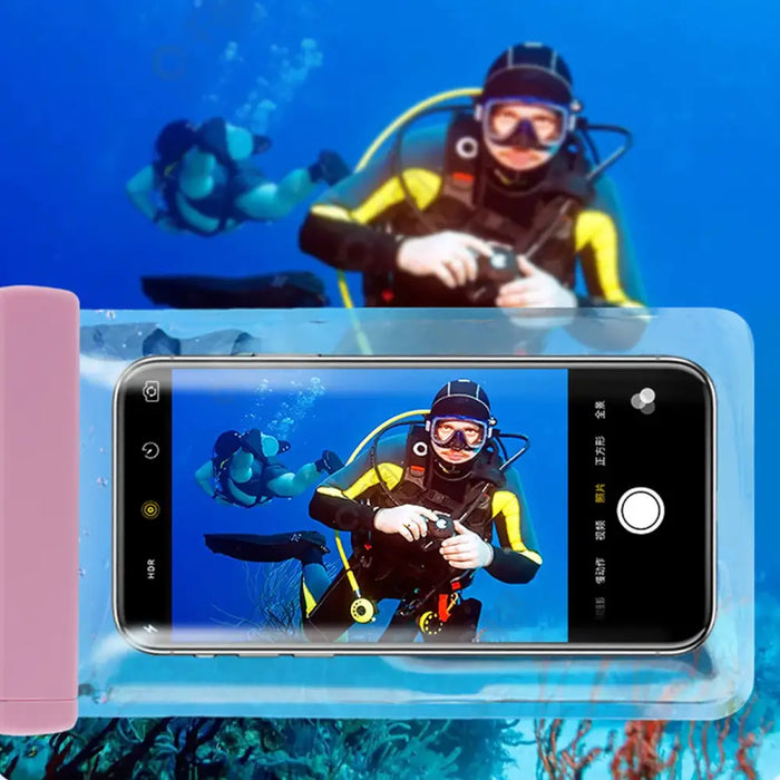 Waterproof case for phones up to 6.7’’ for the pool beach kayak seaside - black - Cell phone cases