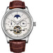 Waterproof male quartz watch LIGE 6826 moon phase - Silver-White - Men’s Watches