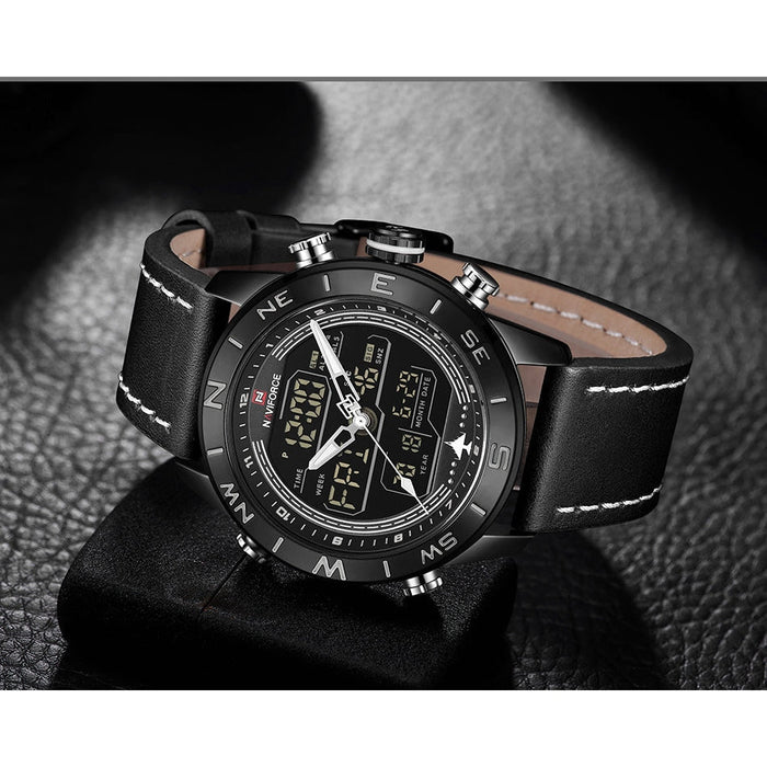 Waterproof male quartz watch with dual display NAVIFORCE 9144 - Men’s Watches