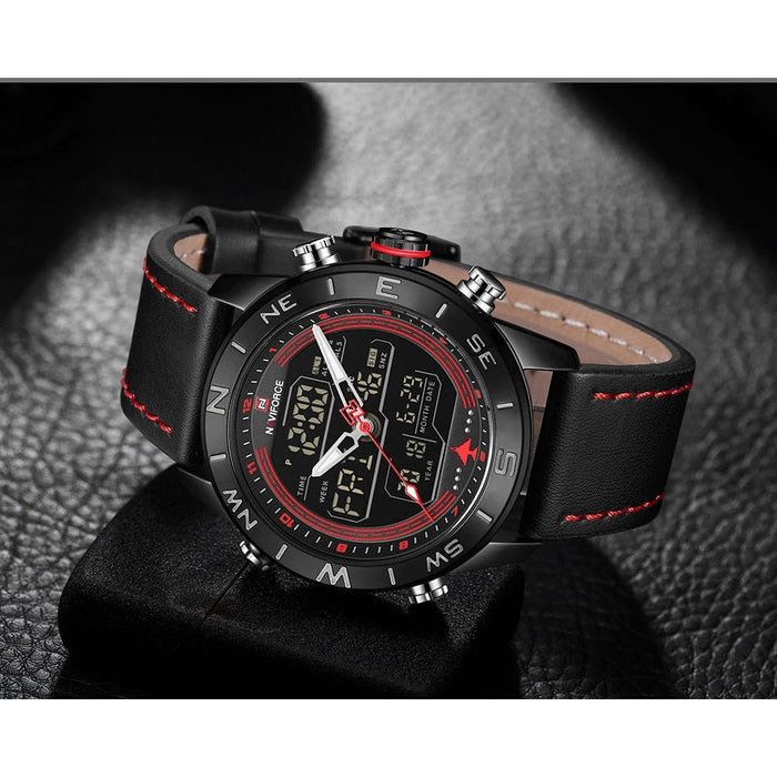 Waterproof male quartz watch with dual display NAVIFORCE 9144 - Men’s Watches