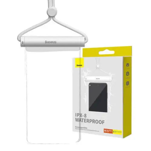 Waterproof phone case Baseus AquaGlide with Cylindrical Slide Lock (white) - Waterproof cases<<<Cases<<<GSM