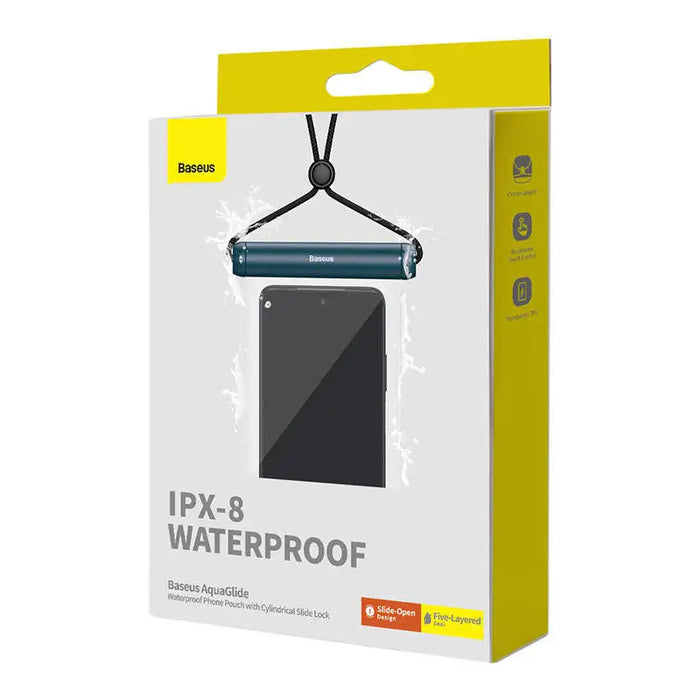 Waterproof phone case Baseus AquaGlide with Cylindrical Slide Lock (blue) - Waterproof cases<<<Cases<<<GSM