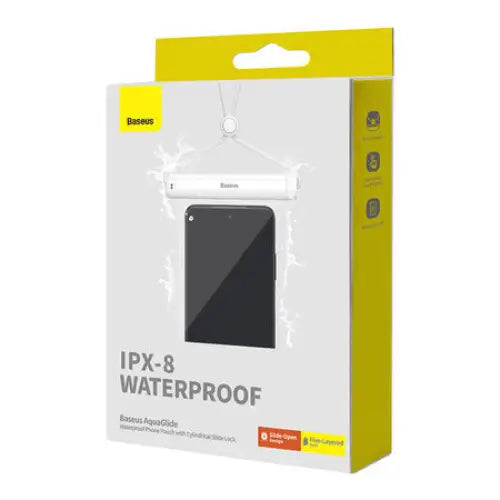 Waterproof phone case Baseus AquaGlide with Cylindrical Slide Lock (white) - Waterproof cases<<<Cases<<<GSM