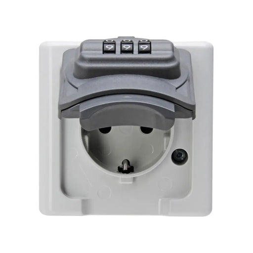Waterproof socket base Kopp Grey Manual combination lock With lid Exterior Type F - Сигурност Удома<<<Дом