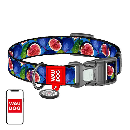 Waudog ’Fig’ nylon dog collar with QR code size XL - Walking and transportation<<<Pets<<<InnproXML