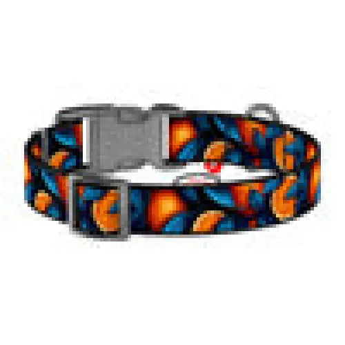 Waudog ’Oranges’ nylon dog collar with QR code size L - Walking and transportation<<<Pets<<<InnproXML