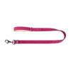 WAUDOG natural leather dog leash 25 mm wide, 122 cm long pink