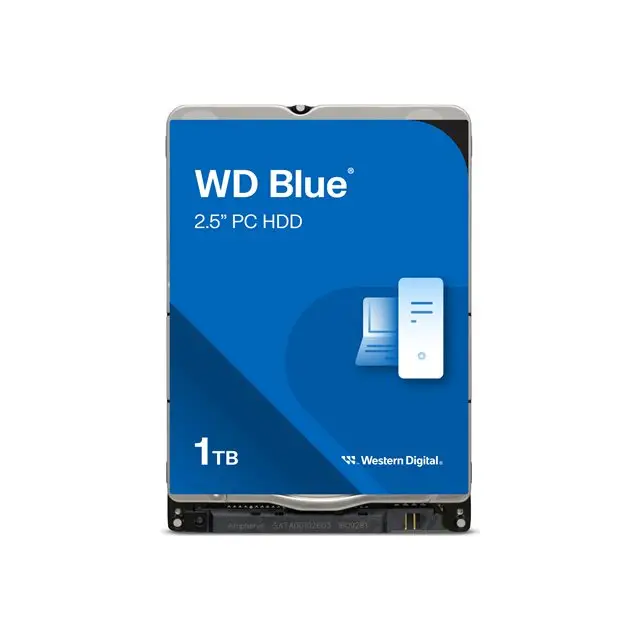 WD Blue Mobile 1TB HDD 5400rpm SATA serial ATA 6Gb/s 128MB cache 2.5inch 7mm Heigth RoHS compliant intern Bulk