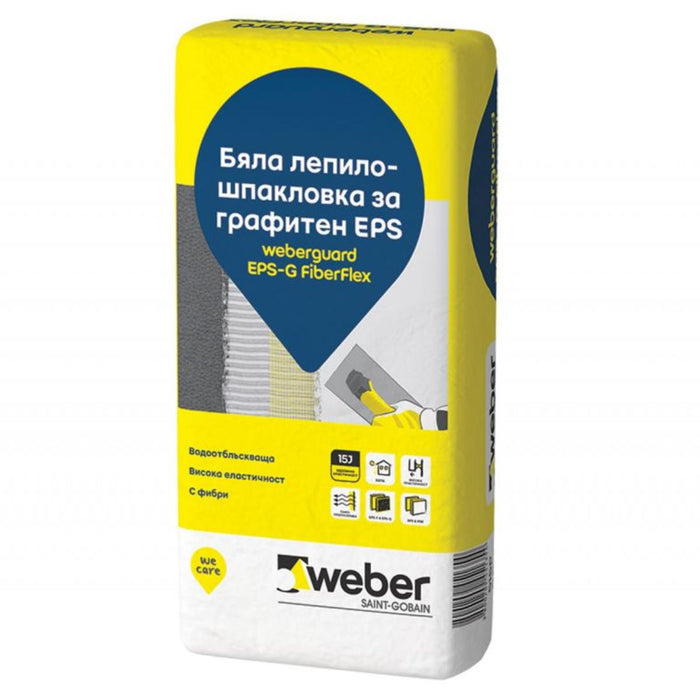 ADHESIVE PUTTY EPS FIBER FLEX WHITE 25KG