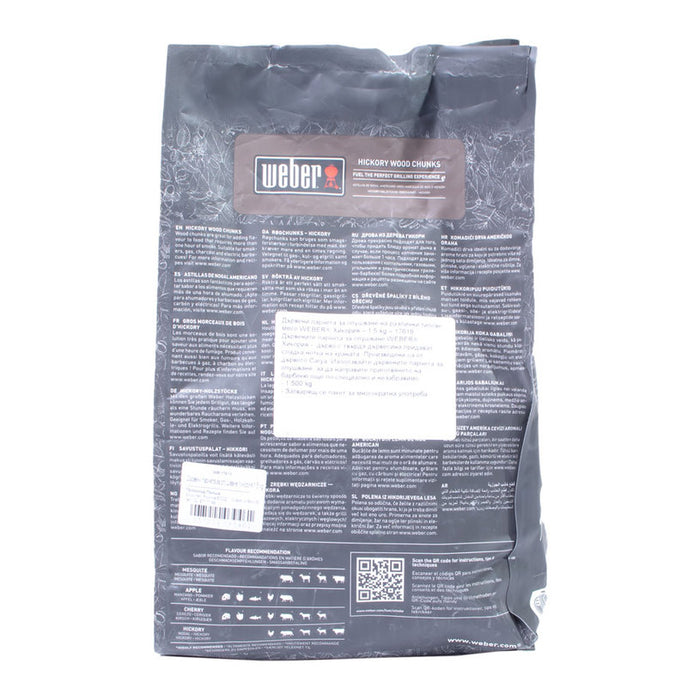 HICKORY SMOKING PIECES 1.5KG WEBER