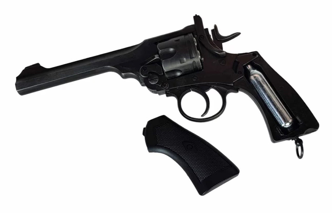 WEBLEY MKVI .455 Police cal.4.5 mm Diabolo cartridge 6-shot barrel 4’ CO2 Black Ekp to17J