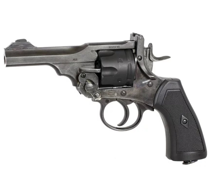 WEBLEY MKVI .455 Police cal.5.5 mm Diabolo cartridge revolver 6-shot. 4’ barrel CO2 Battlefield Ekp to17J