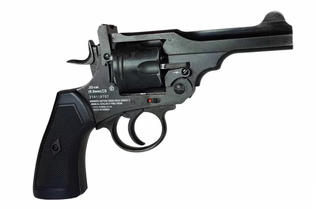 WEBLEY MKVI .455 Police cal.5.5 mm Diabolo cartridge revolver 6-shot. 4’ barrel CO2 Battlefield Ekp to17J